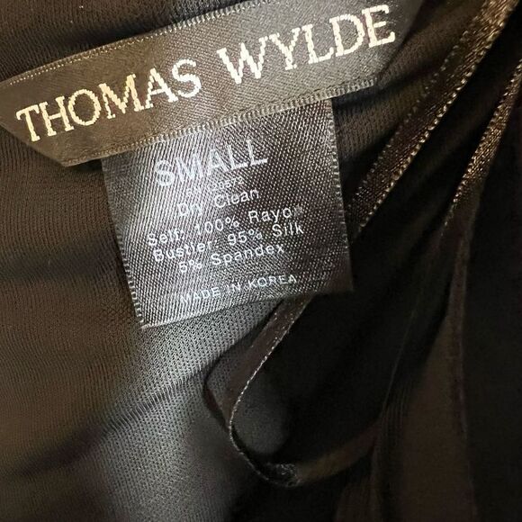Thomas Wylde Cocktail Dress Gown Strapless Maxi Black - Picture 9 of 12